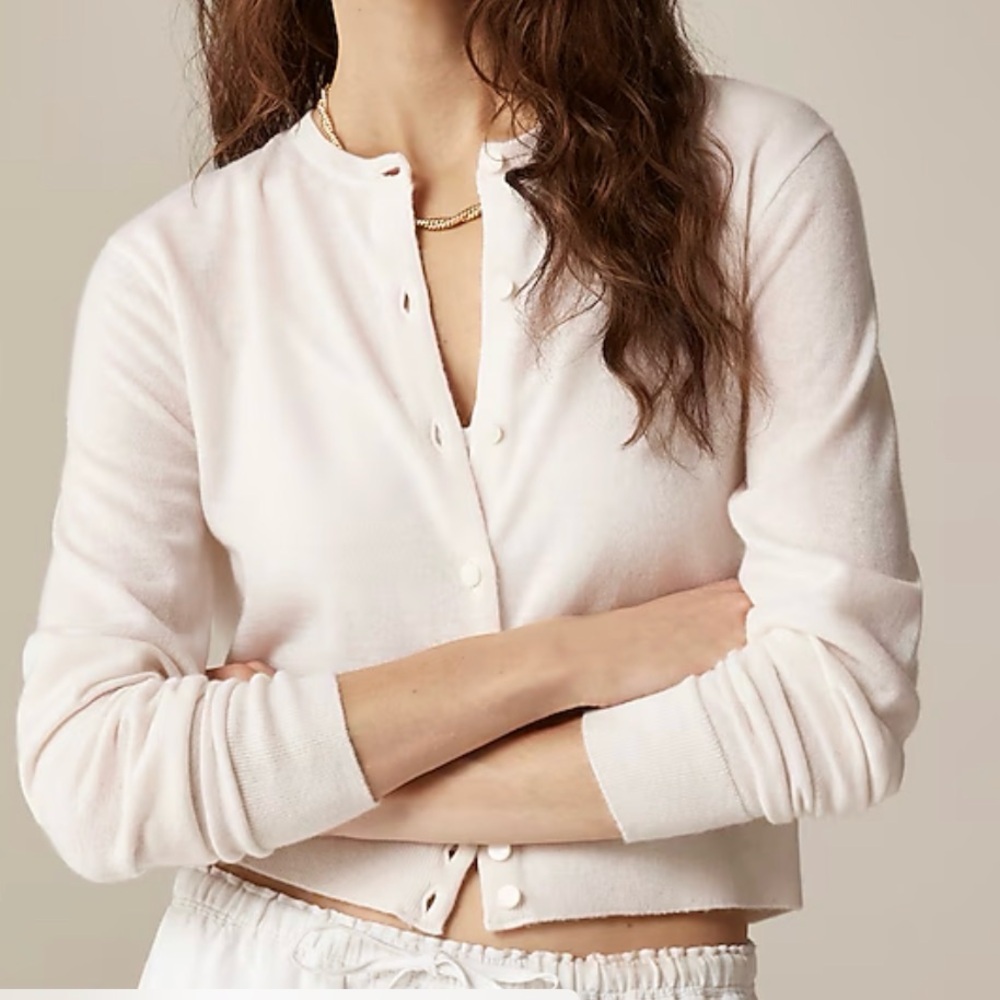 J. Crew cropped Cashmere Cardigan